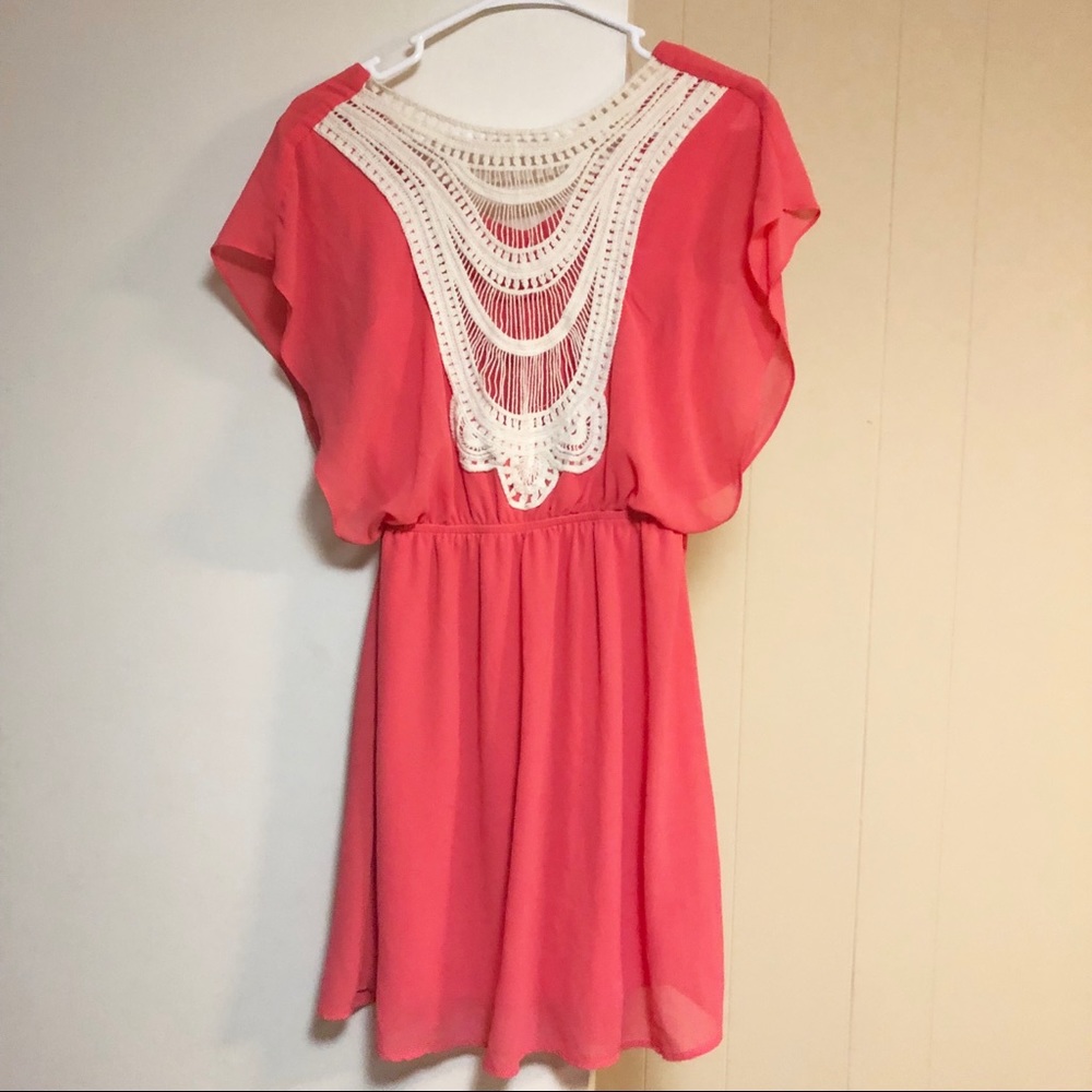 Francesca’s Small Coral Lace Dress